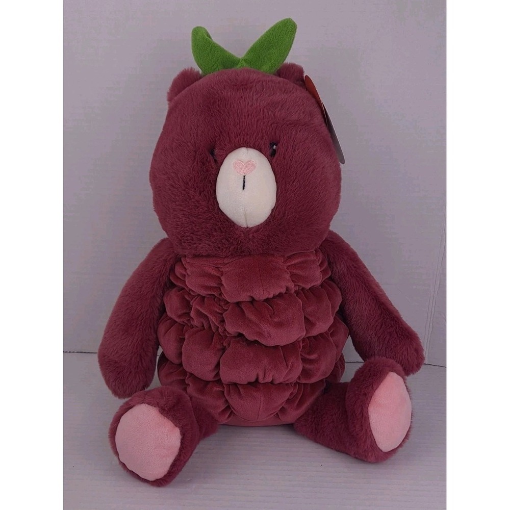 Gigglescape Raspberry Bear Plush 12" Maroon Fruit Stuffed Animal Target NWT